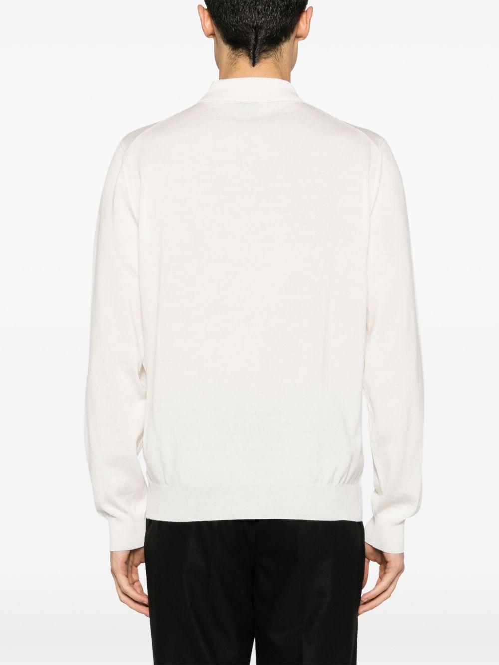 Maglione stile polo 50476357 131 OPEN WHITE BOSS