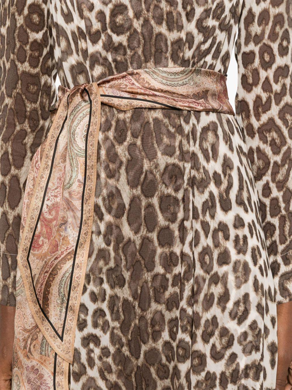 7807DF241 CHOCOLATE LEOPARD ZIMMERMANN