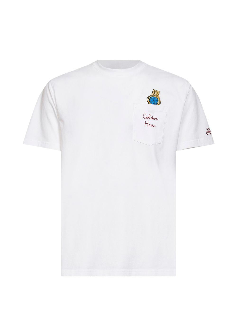 T-shirt in cotone con taschino AUS000101981L GOLDEN HOUR MC2 SAINT BARTH