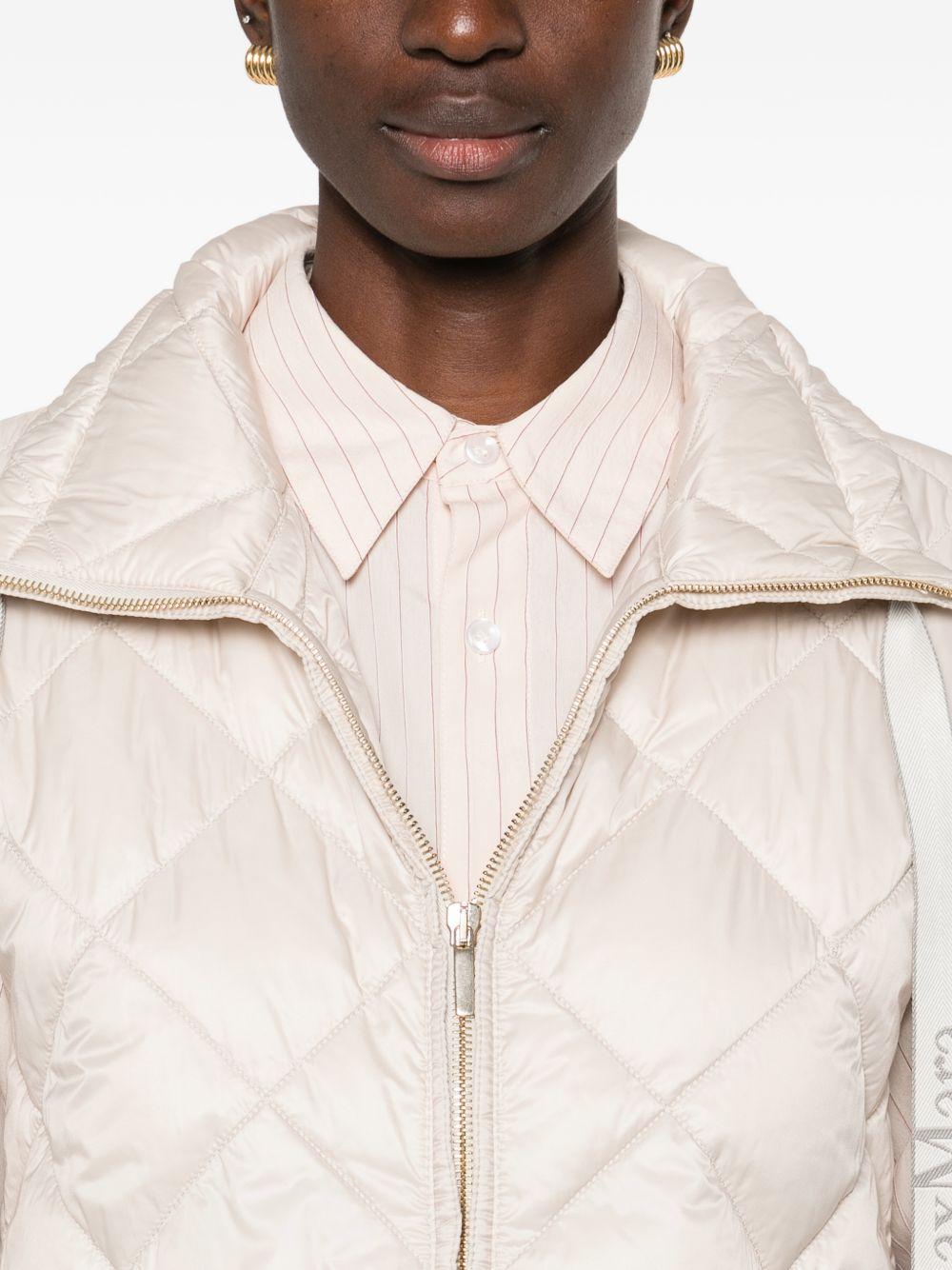 Gilet Imbottito smanicato TREGIC 031 WHITE SAND MAX MARA THE CUBE