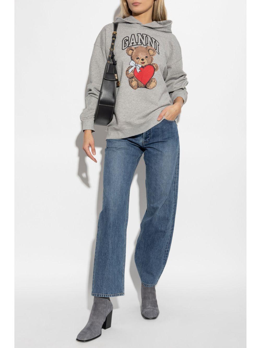 Felpa con stampa T4162 921 PALOMA MELANGE GANNI