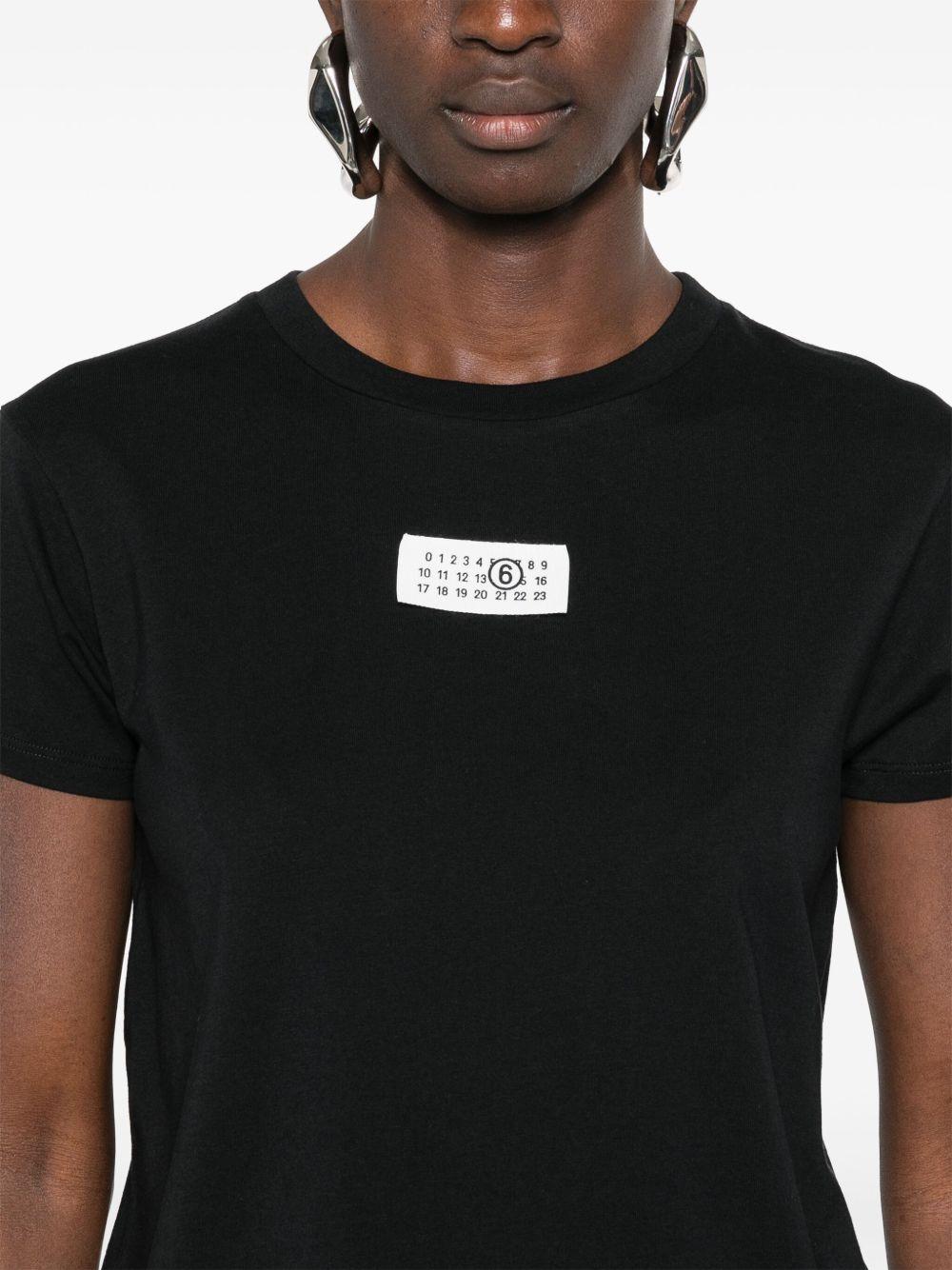 Numbers-patch cotton t-shirt S52GC0327S24312 900 MM6 MAISON MARGIELA