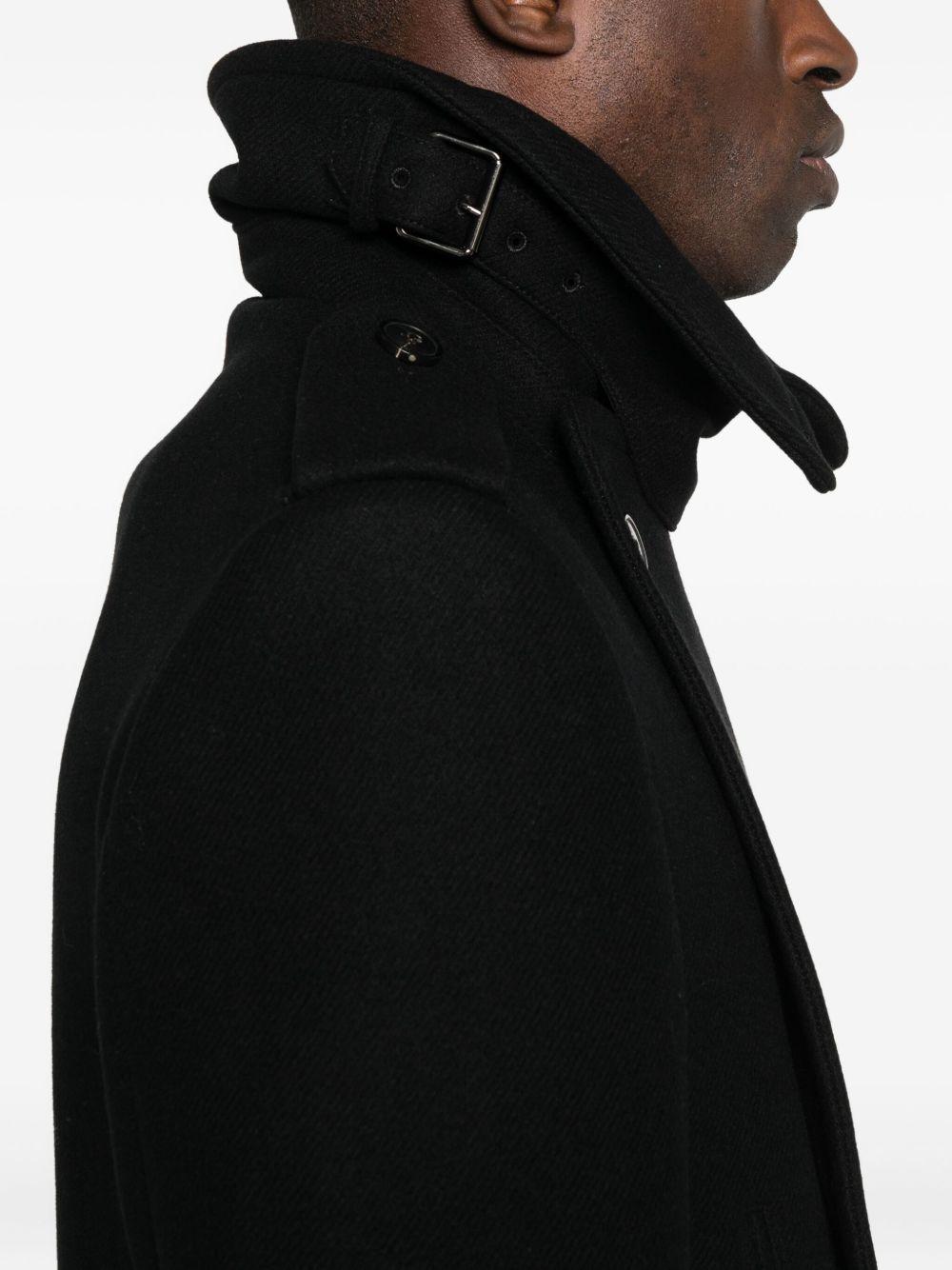 Short Wool Trench Coat RAFAELLBIS2216 900 BLACK DRIES VAN NOTEN