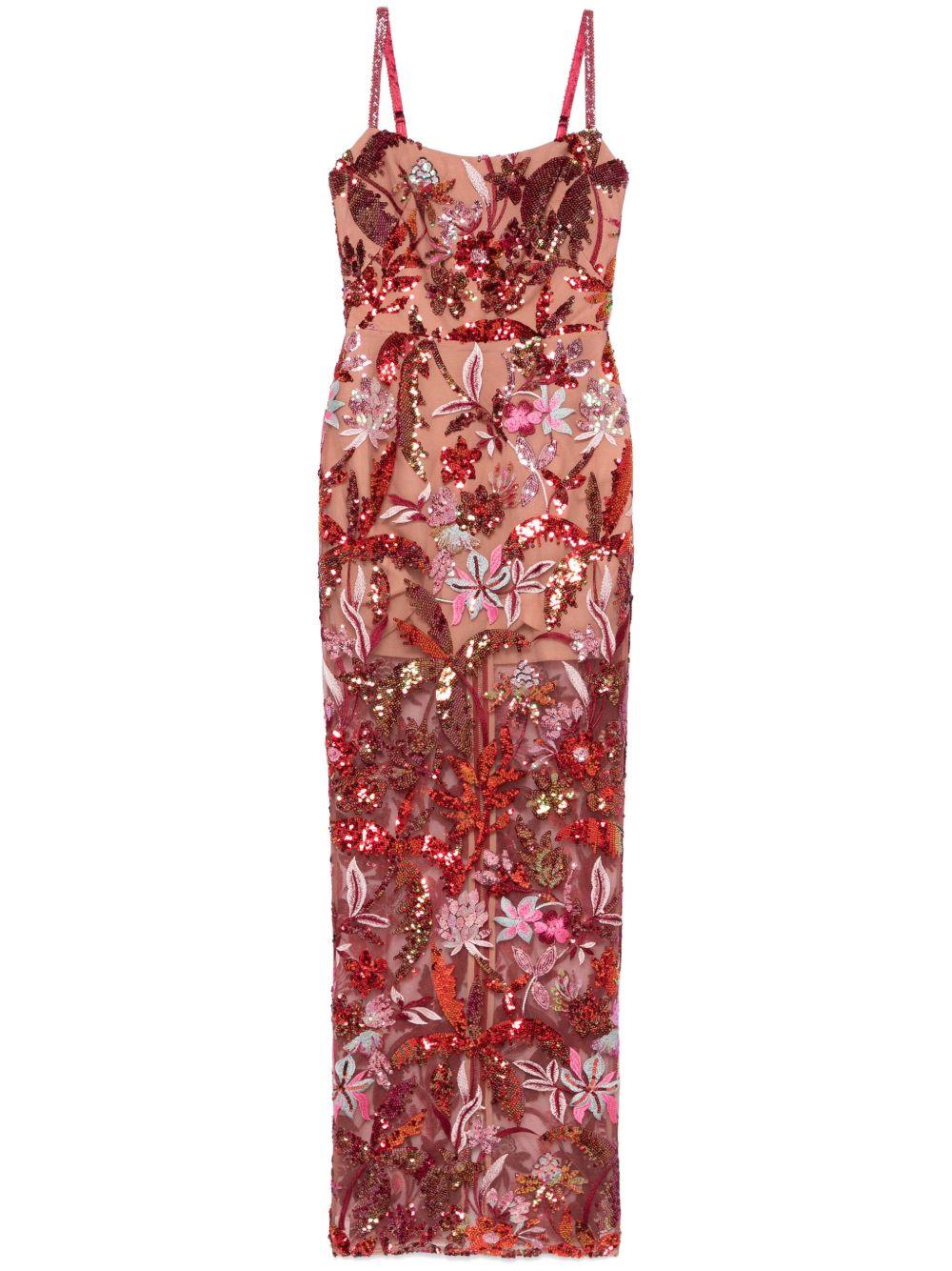 Abito Dahlia Leona gown BB20016R RED MULTI BRONX AND BANCO