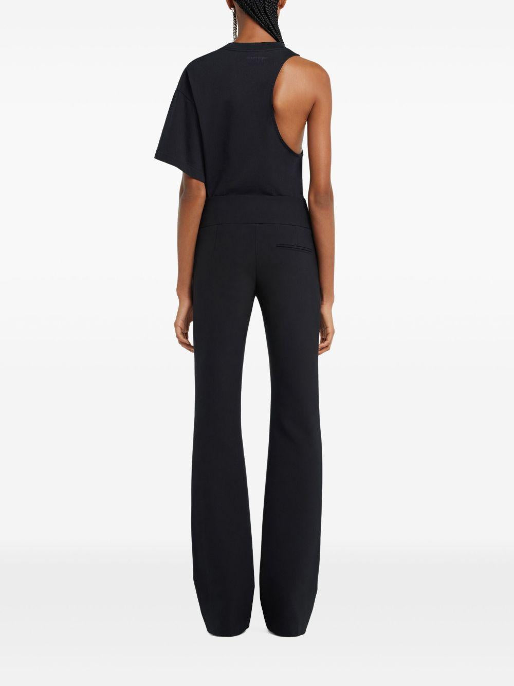 Scuba One-sleeve T-Shirt 225JTS201JS0107 9999 BLACK COURREGES