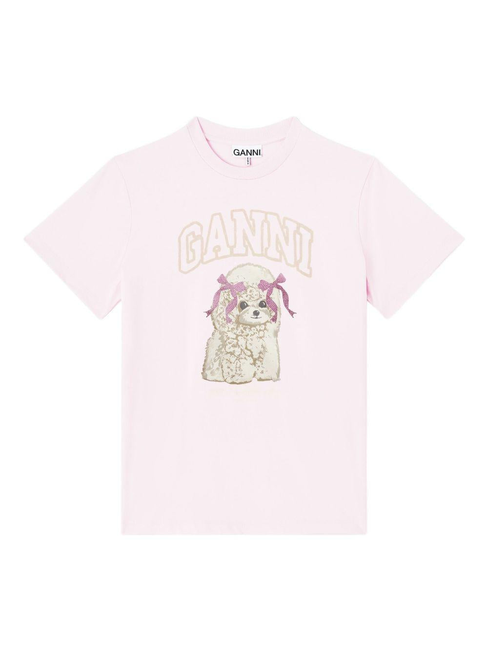 Basic Cotton Jersey T-Shirt A1050062 868 CHALK PINK GANNI