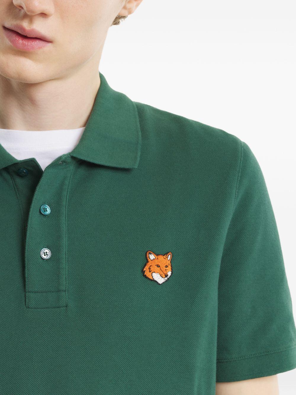 FOX HEAD REGULAR - Polo PM00209KP0002 P399 BOTTLE GREEN MAISON KITSUNE