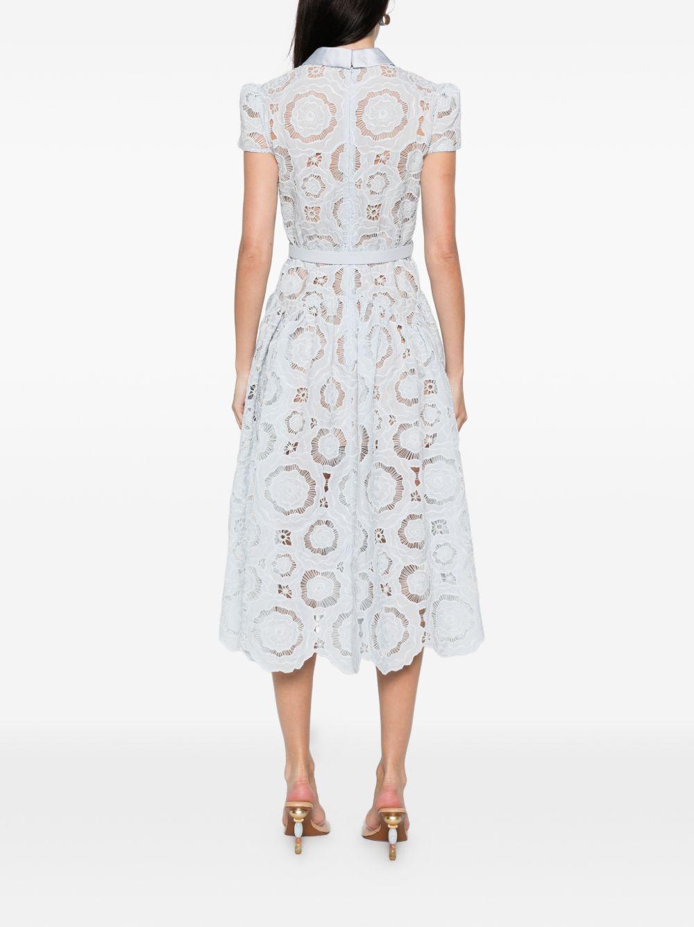 Abito Midi In Pizzo RS26167MBBL BLUE SELF-PORTRAIT