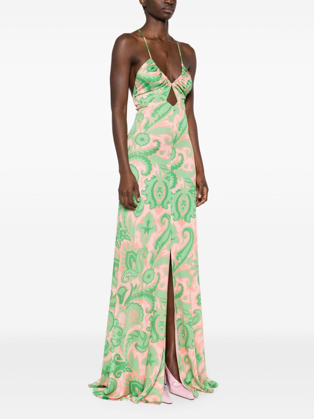 Abito lungo con stampa barocca WRHA028899IA439 X0876 ETRO