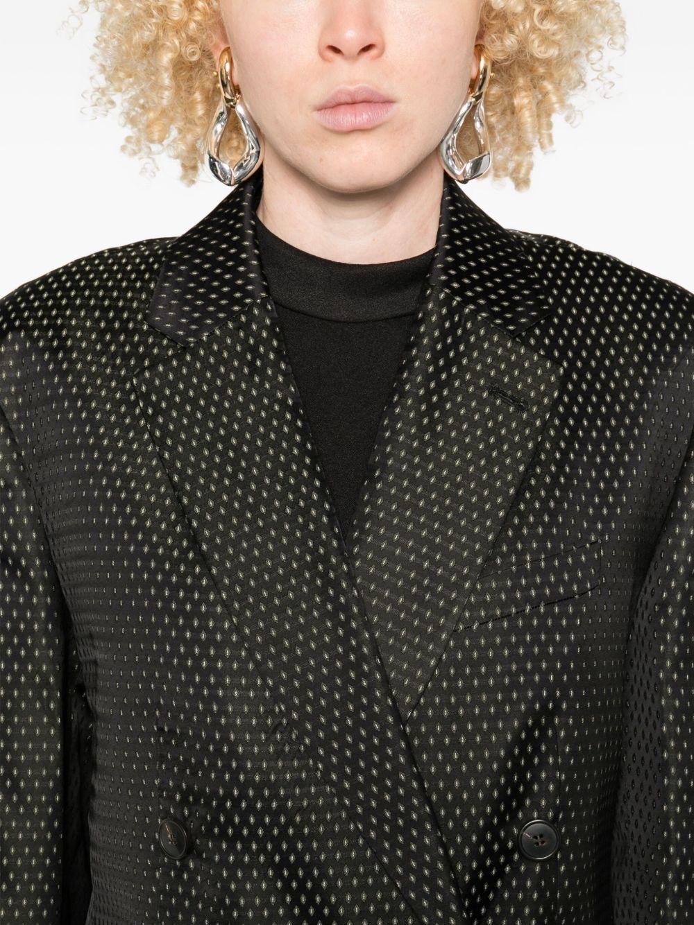 Oversized Jacquard Blazer BAFYA2350 900 BLACK DRIES VAN NOTEN