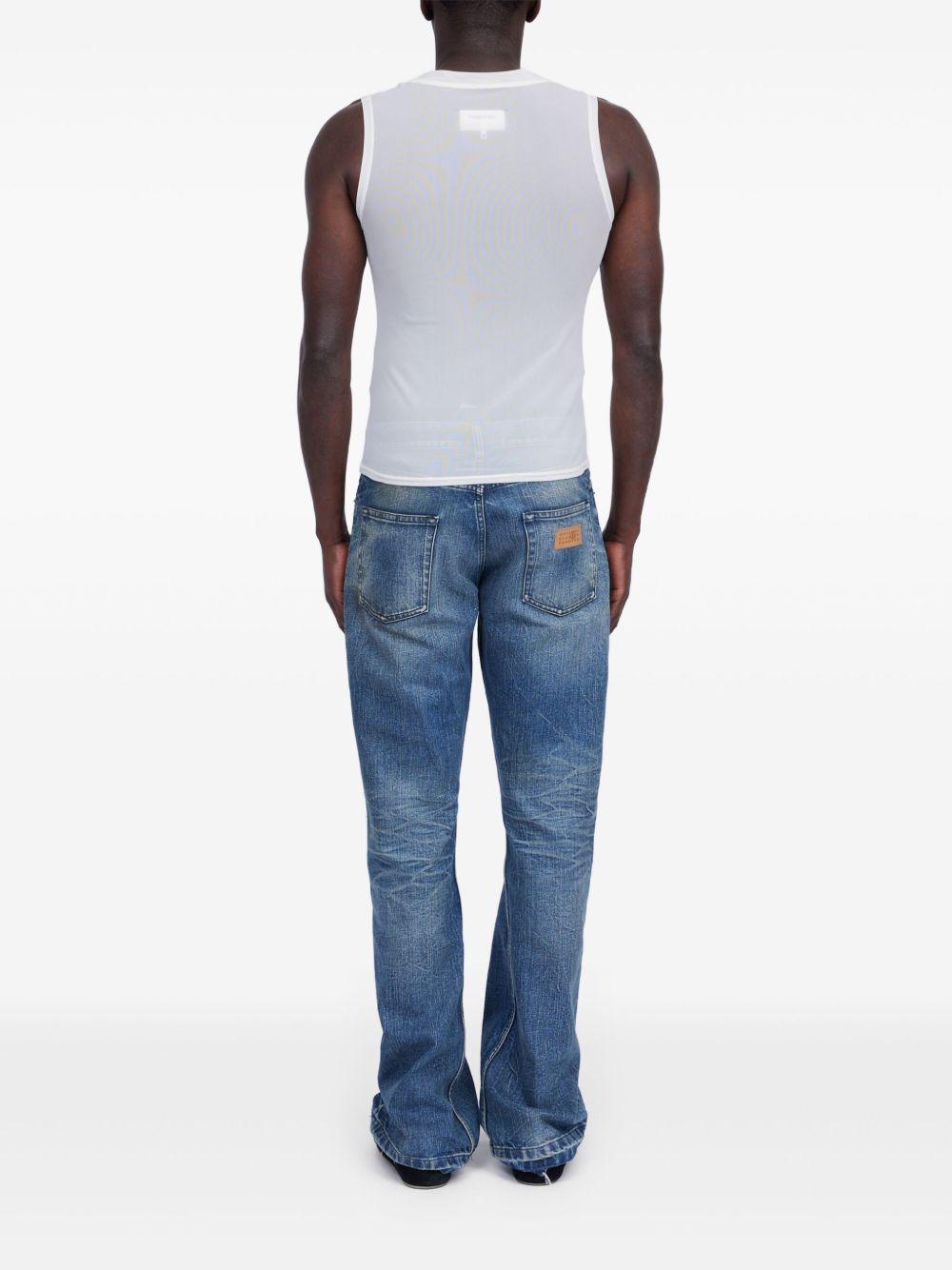 Top in tinta unita con stampa<BR/> SH2NL0014S24423 102 MM6 MAISON MARGIELA