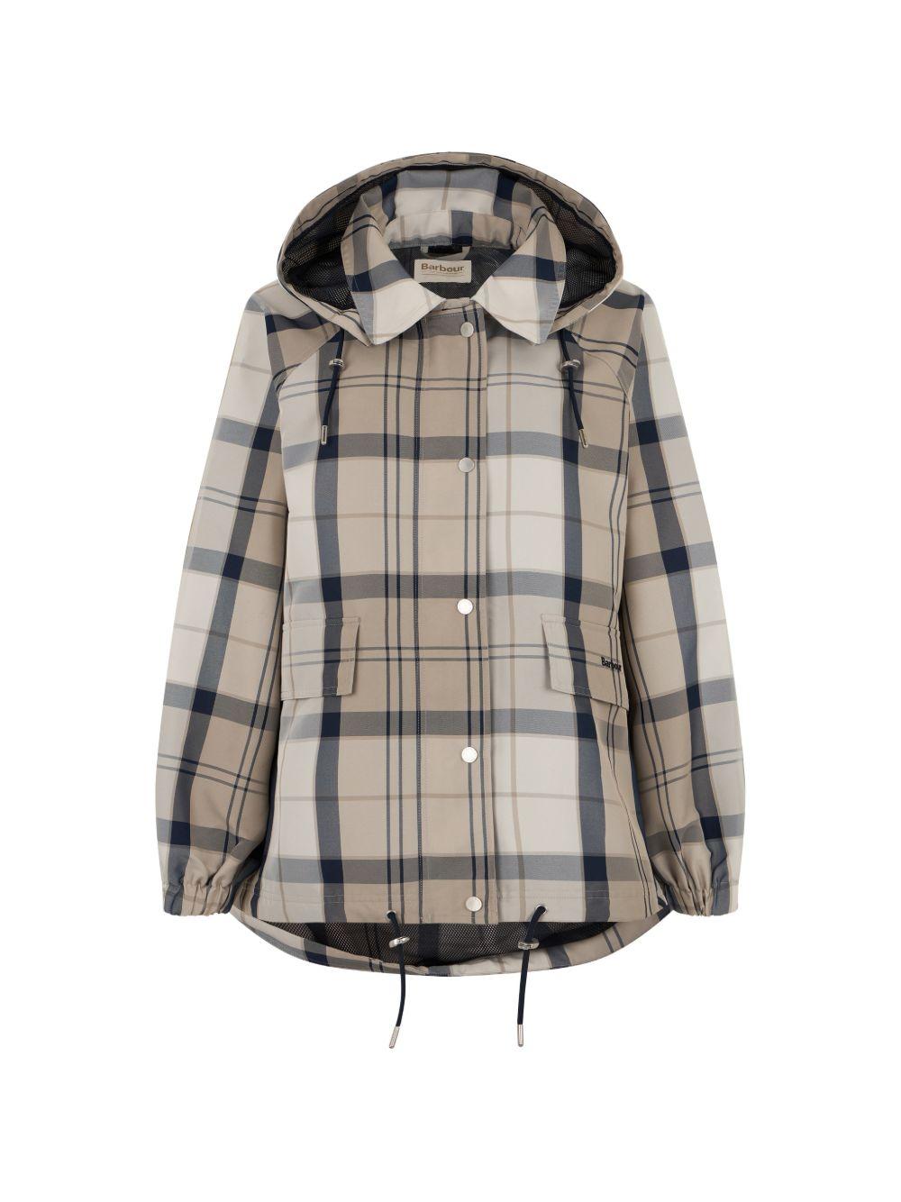 Giacca antipioggia Ballina con motivo a quadri LSP0324 NY51 NAVY TARTAN BARBOUR