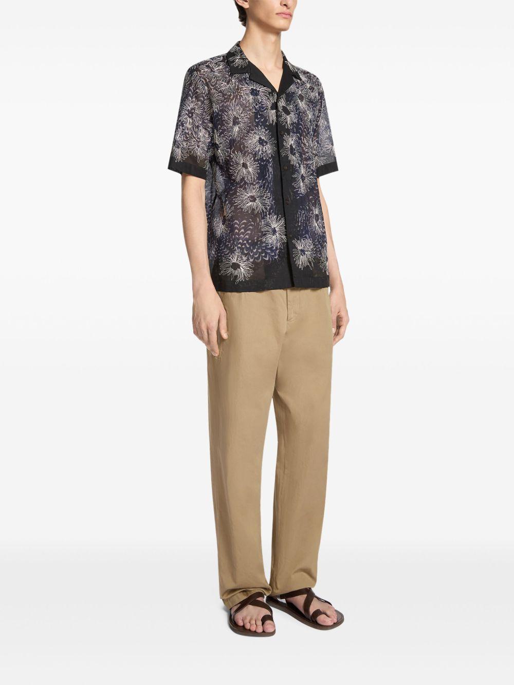 Camicia ricamata 2510207481162 509 NAVY DRIES VAN NOTEN