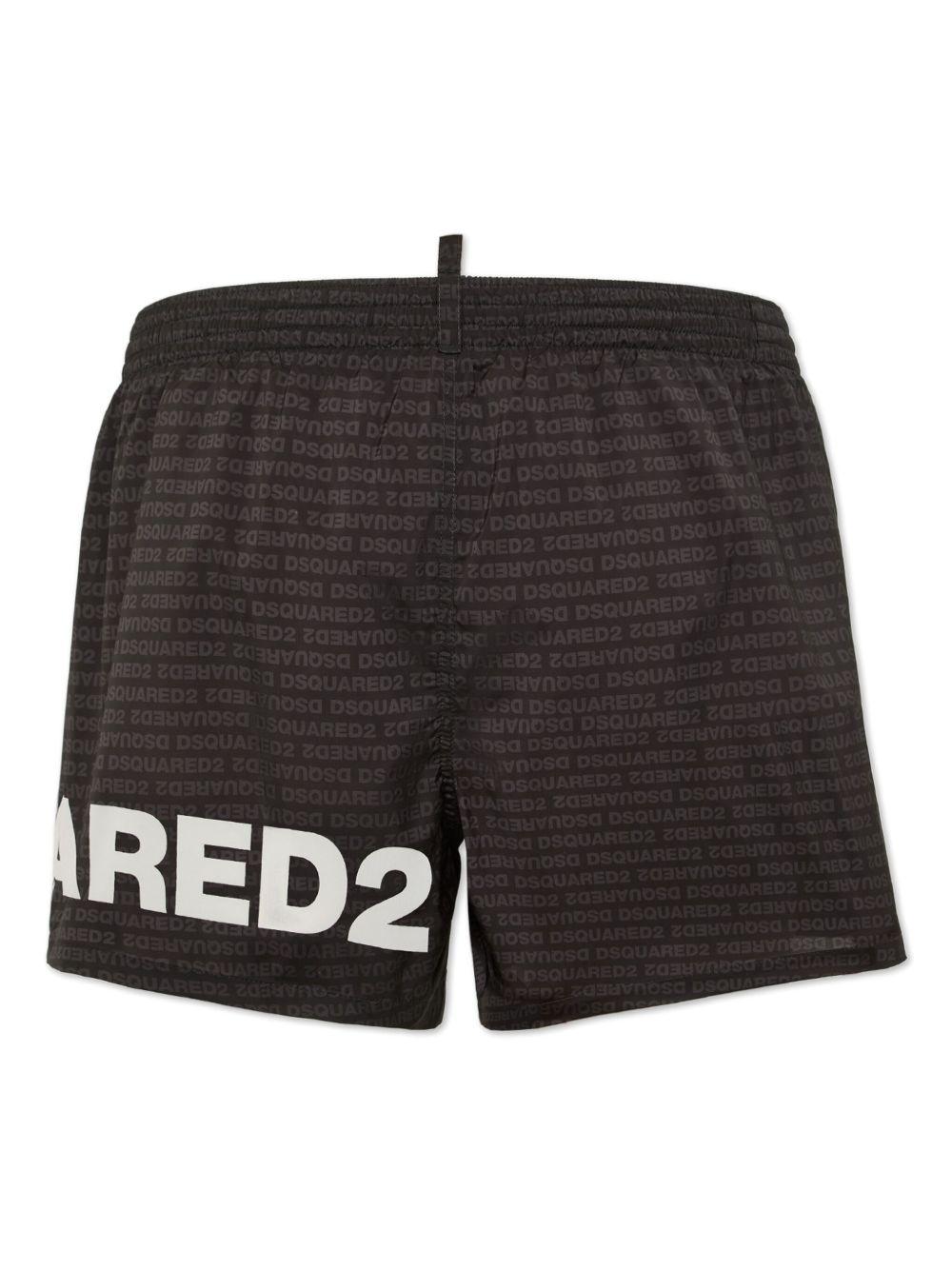 Swim boxer midi D7B5C5950 010 BLACK WHITE DSQUARED2