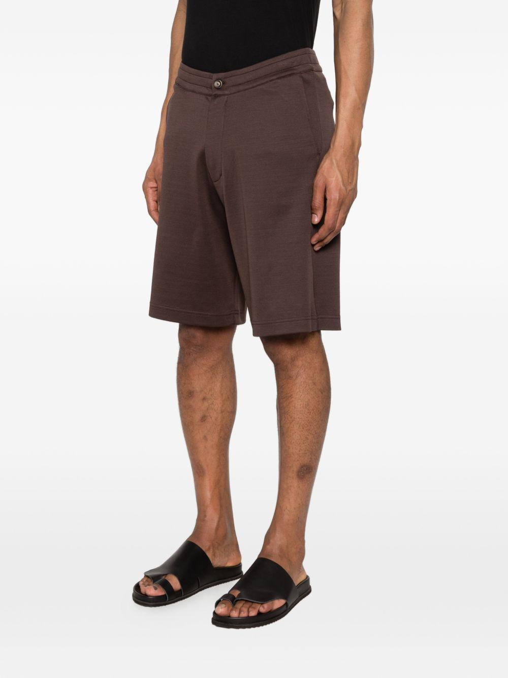 Shorts in Jersey Knit Effect PT000174U52059 8800 MARRONE SCURO HERNO