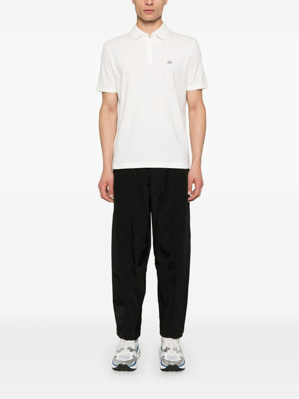 Strech Piquet Three-button Logo Polo 18CMPL165A005263W 103 GAUZE WHITE CP COMPANY