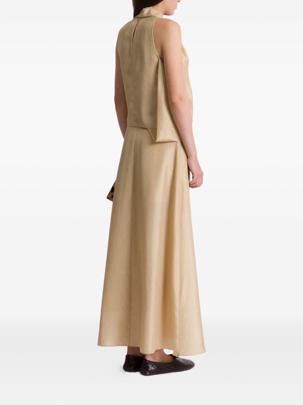 Gonna Lunga in Seta A01120116 0081 BEIGE ALBERTA FERRETTI