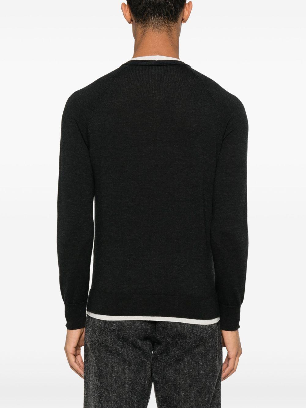 Maglione con finitura a contrasto L76MAGL79MAG0L029 1502 GRIGIO SABBIA ELEVENTY