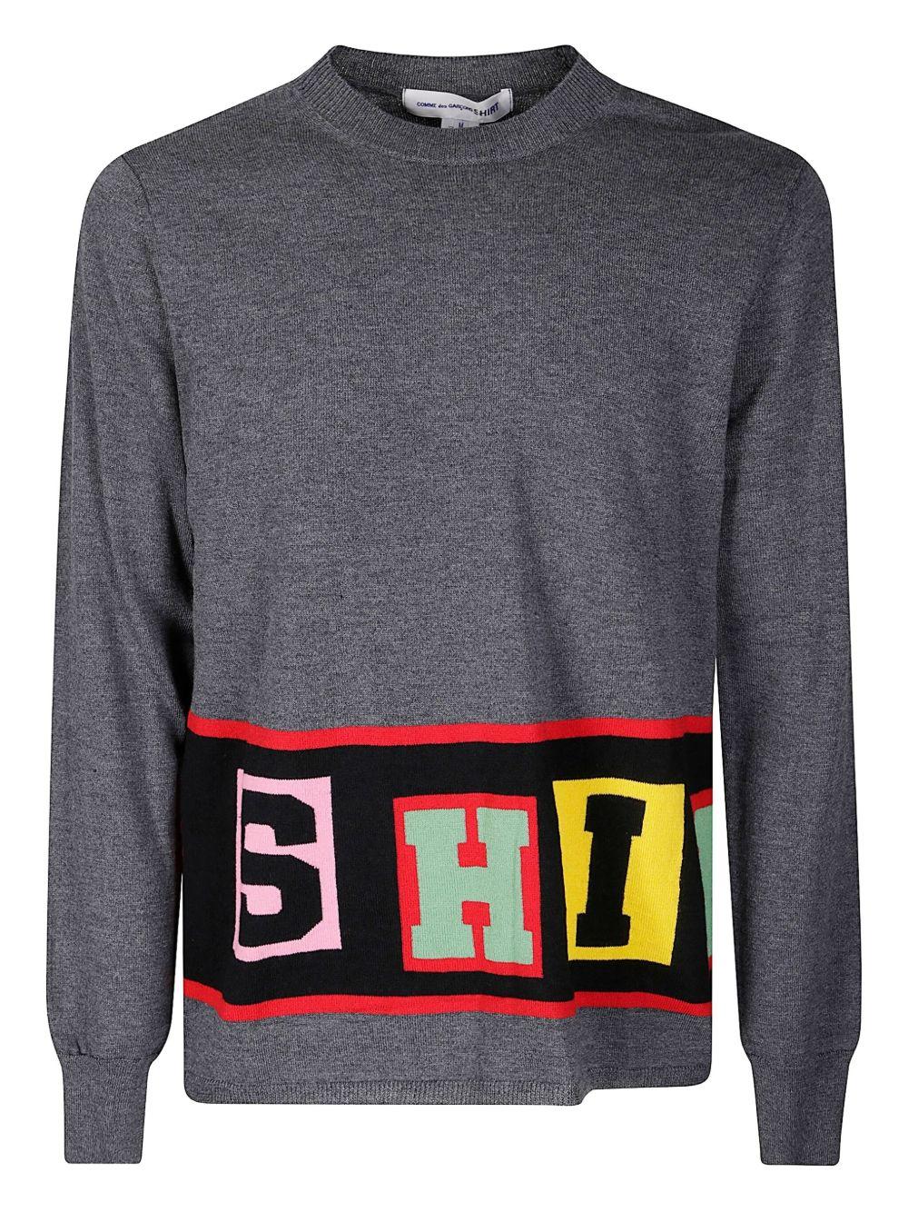 Men's Knitted Sweater FPN001W25 3 GREY COMME DES GARCONS SHIRT