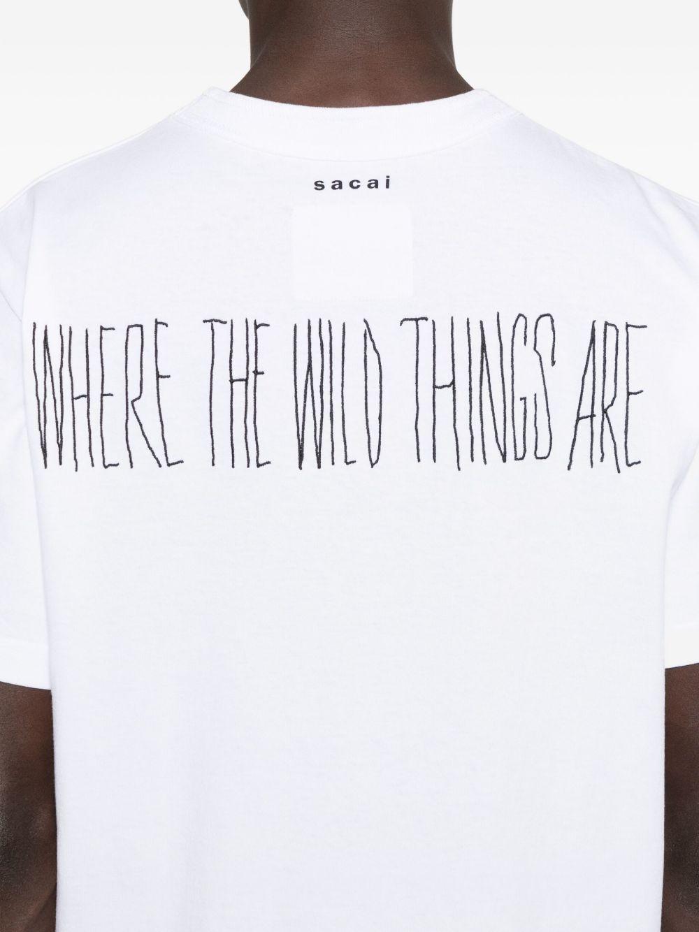 'Where The Wild Things Are' T-shirt 2501008S 101 WHITE SACAI