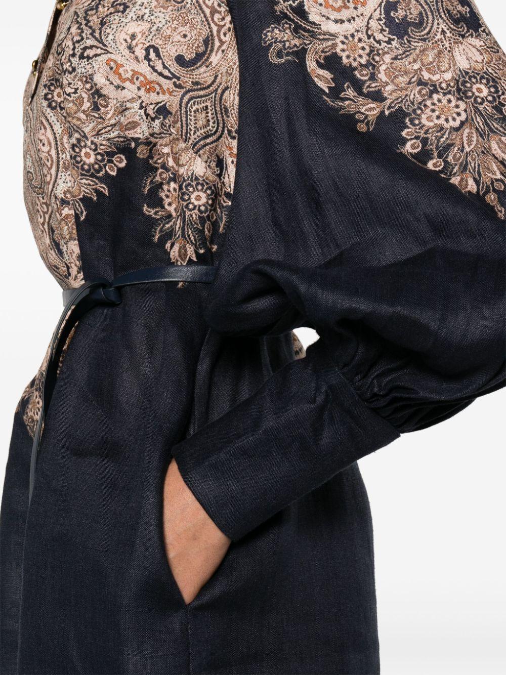 6494DS241 NAVY PAISLEY ZIMMERMANN