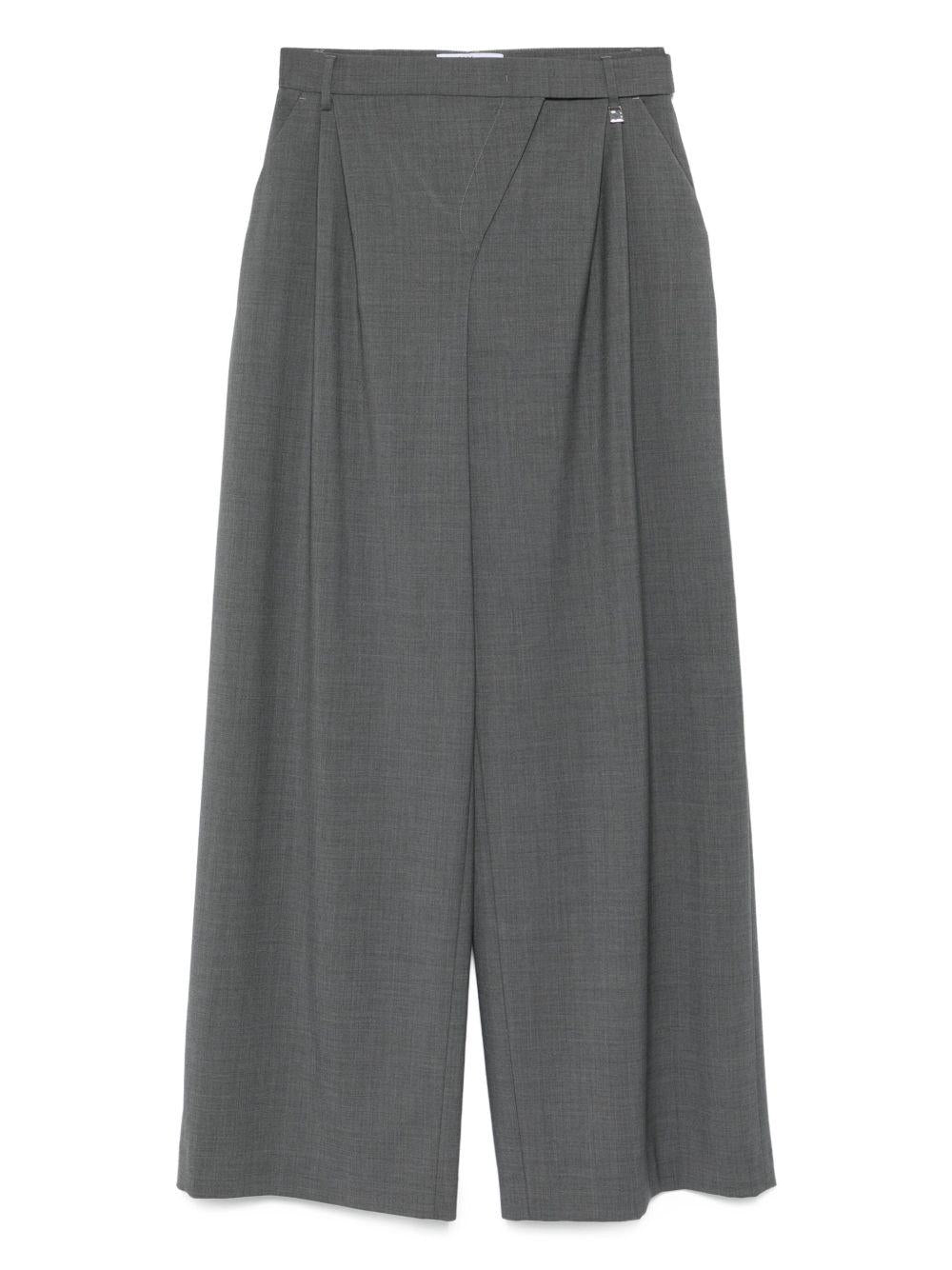 Pantaloni a gamba ampia con pieghe 05FWPA12805327B 98 GREY GIUSEPPE DI MORABITO