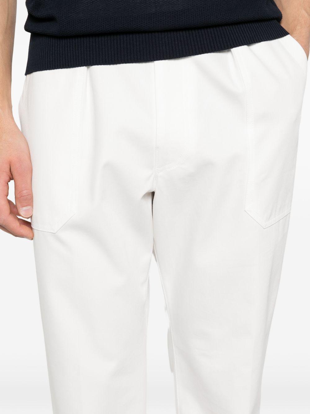 Pantalone in cotone con pinces M75PANM12TES0M143 01 BIANCO ELEVENTY