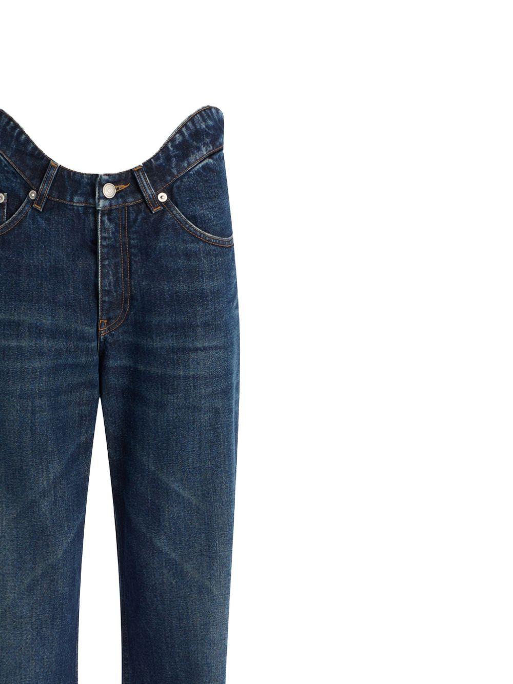 Curved Denim Jeans 2602WTR097D031 55 INDIGO JEAN PAUL GAULTIER
