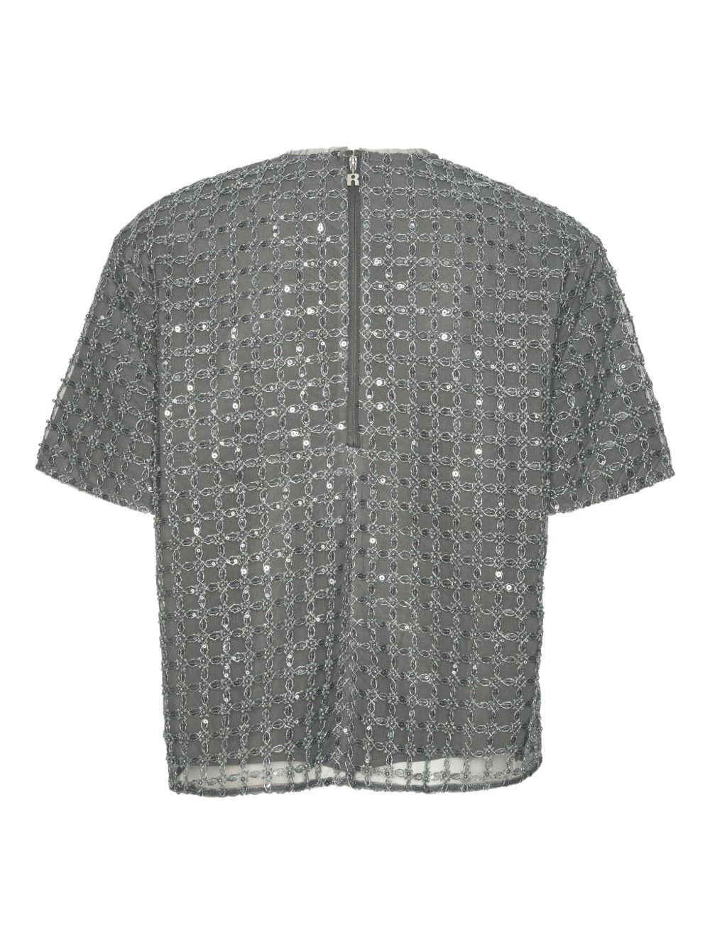 Beaded Oversized Top Grey 115155516 516 CASTOR GRAY ROTATE