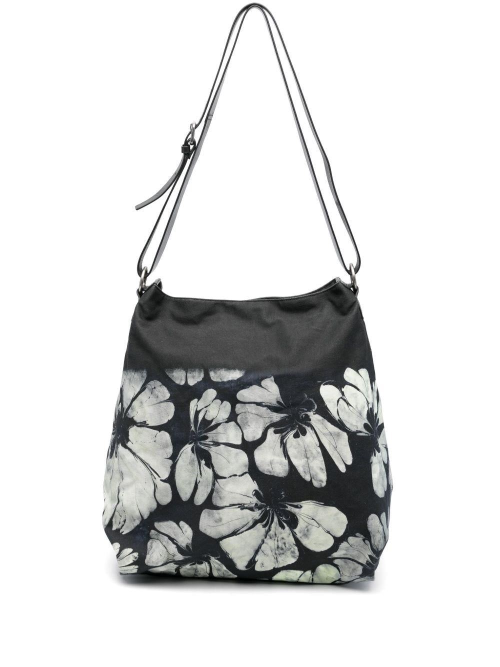 Cotton Canvas Flower Print Bag 251021508798 604 GREEN DRIES VAN NOTEN