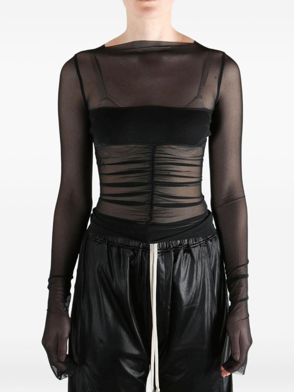 Top 'Temple' RO01F6274TUSRJA 09 BLACK RICK OWENS