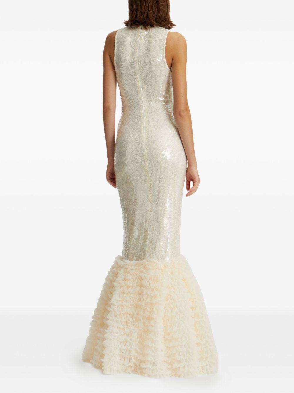 Sequins Maxi Dress 114676857 857 EGRET ROTATE