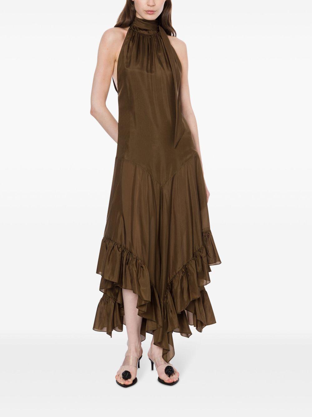 Abito in seta con collo all'americana V04382116 0095 COFFEE PHILOSOPHY DI LORENZO SERAFINI