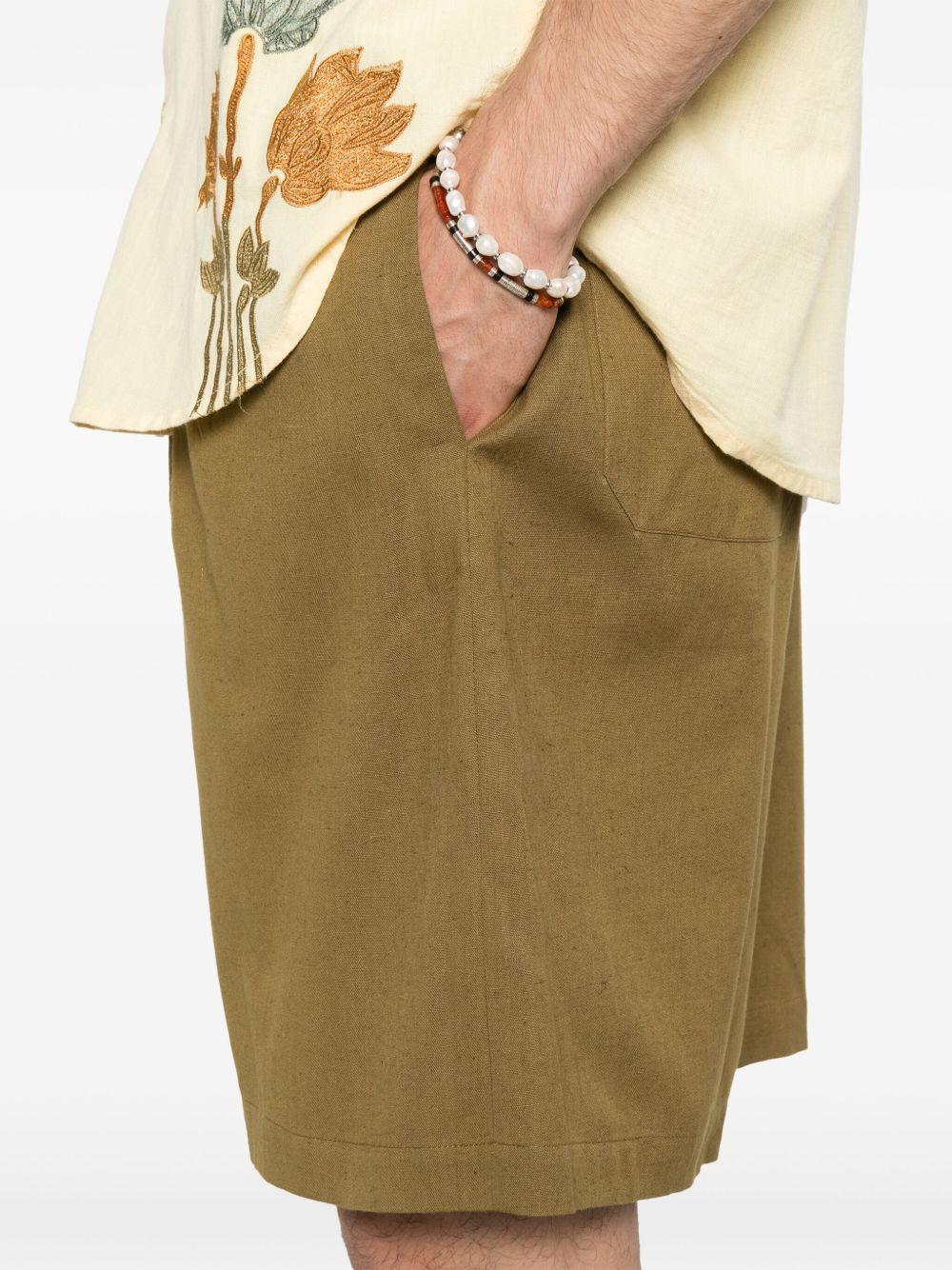 Shorts con vita elasticizzata B6D0016 19M MILITARE AMARANTO