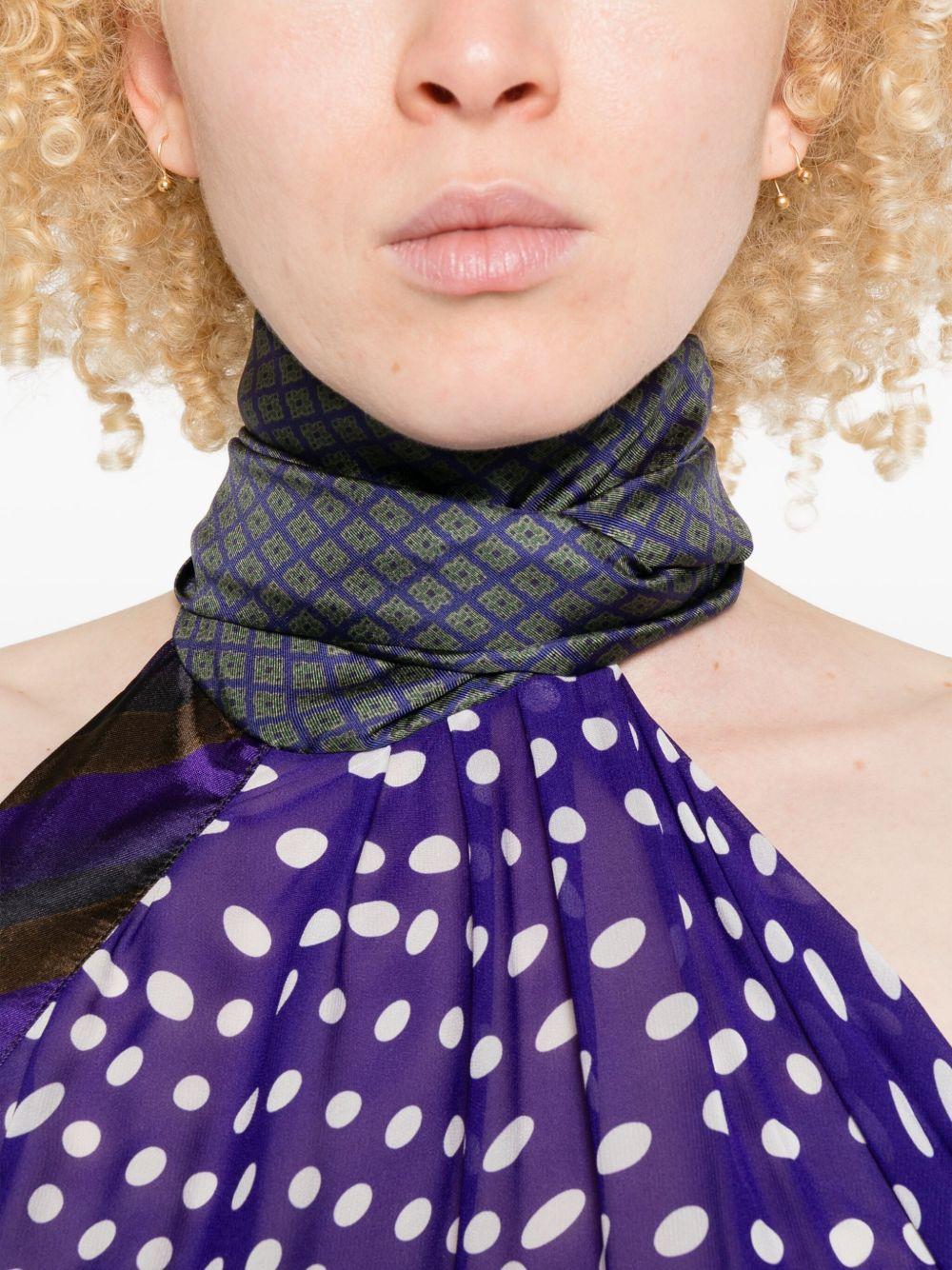 Abito da sera lungo in seta DEVIRA2252 401 PURPLE DRIES VAN NOTEN