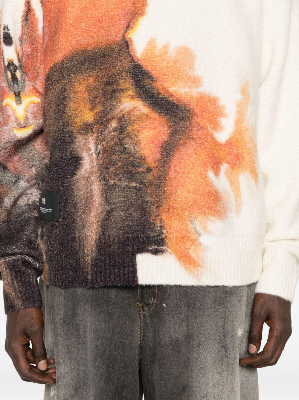 Maglione con stampa grafica JX7332 WHITE Y-3