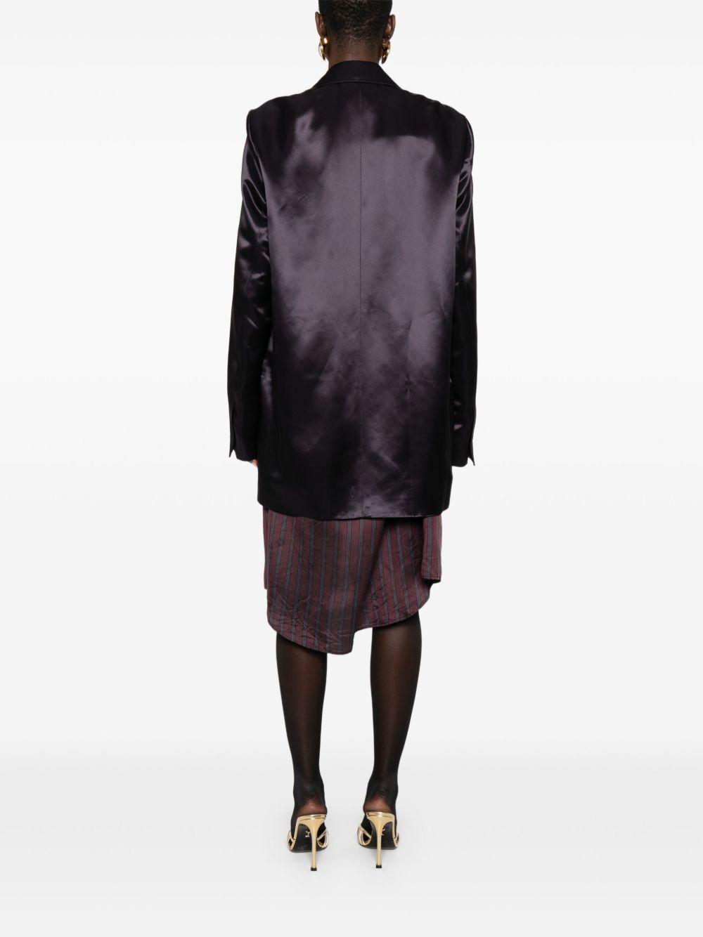 Oversized Duchesse Blazer BLINK2071 402 DARK PURPLE DRIES VAN NOTEN