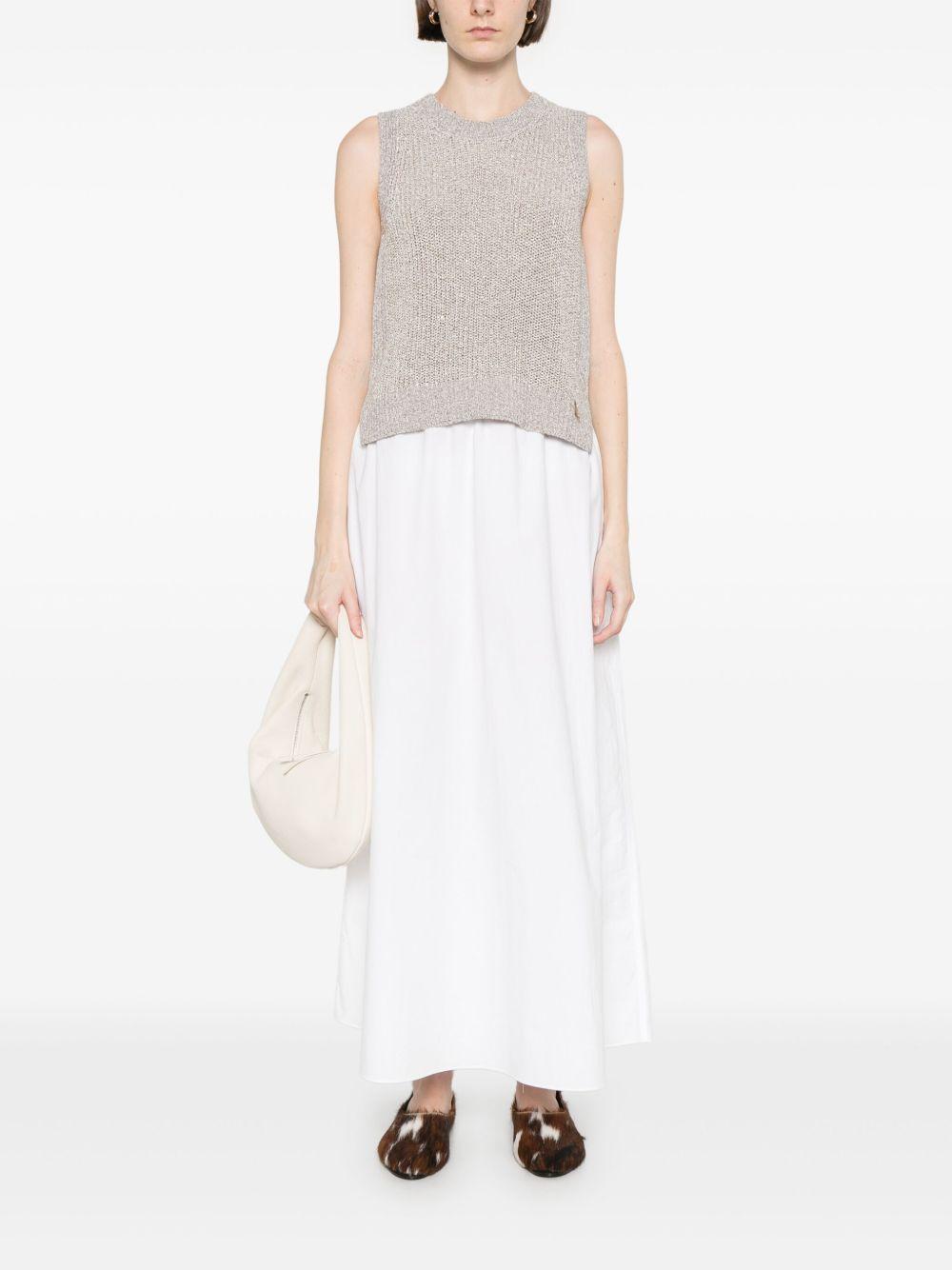 Smanicato in glitter knit MG000167D76068 2600 Tortora HERNO