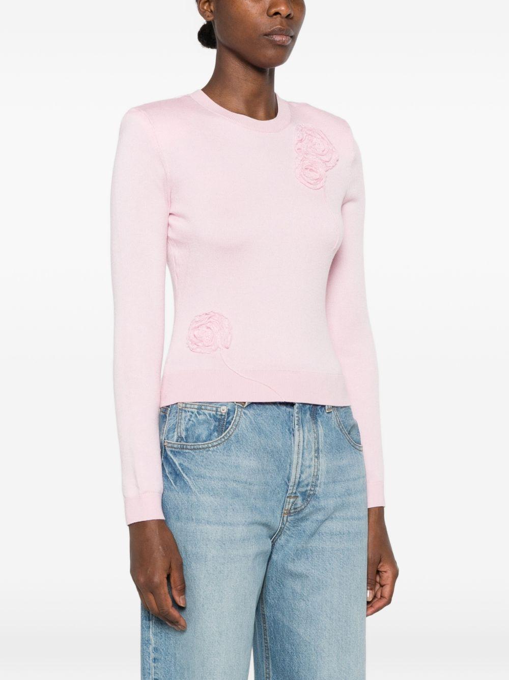 Maglione lavorato a maglia PF26068TAP PINK SELF-PORTRAIT