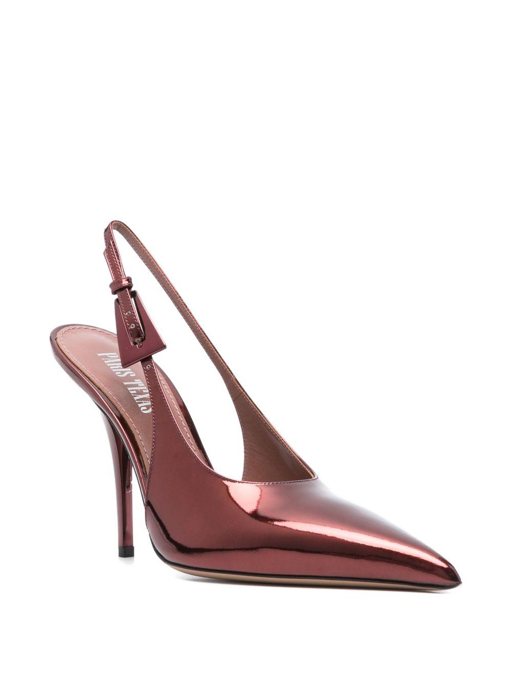 Slingbacks in pelle metallizzata PX1345XNPMR WINE PARIS TEXAS