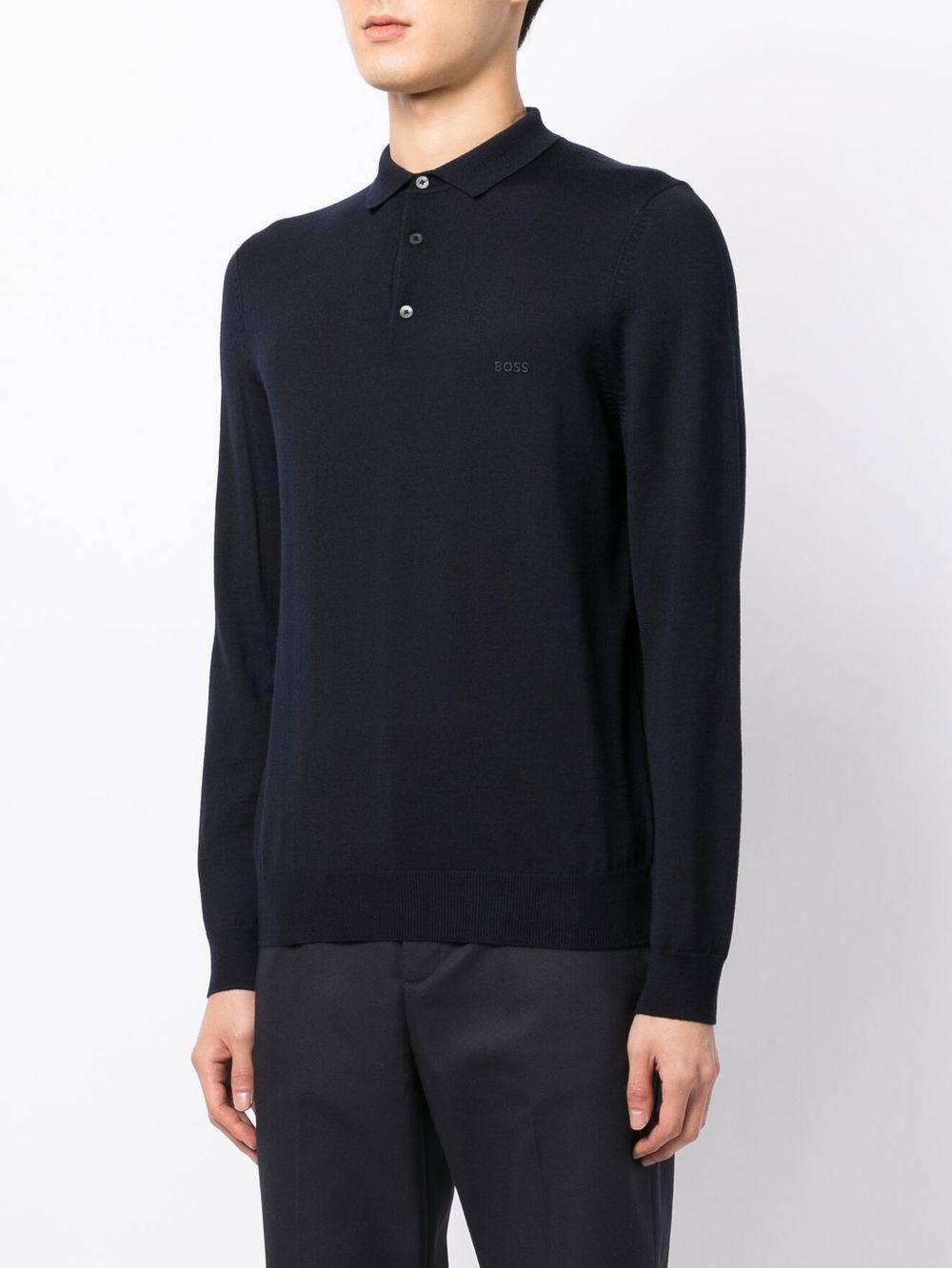 Maglione stile polo 50476357 404 DARK BLUE BOSS