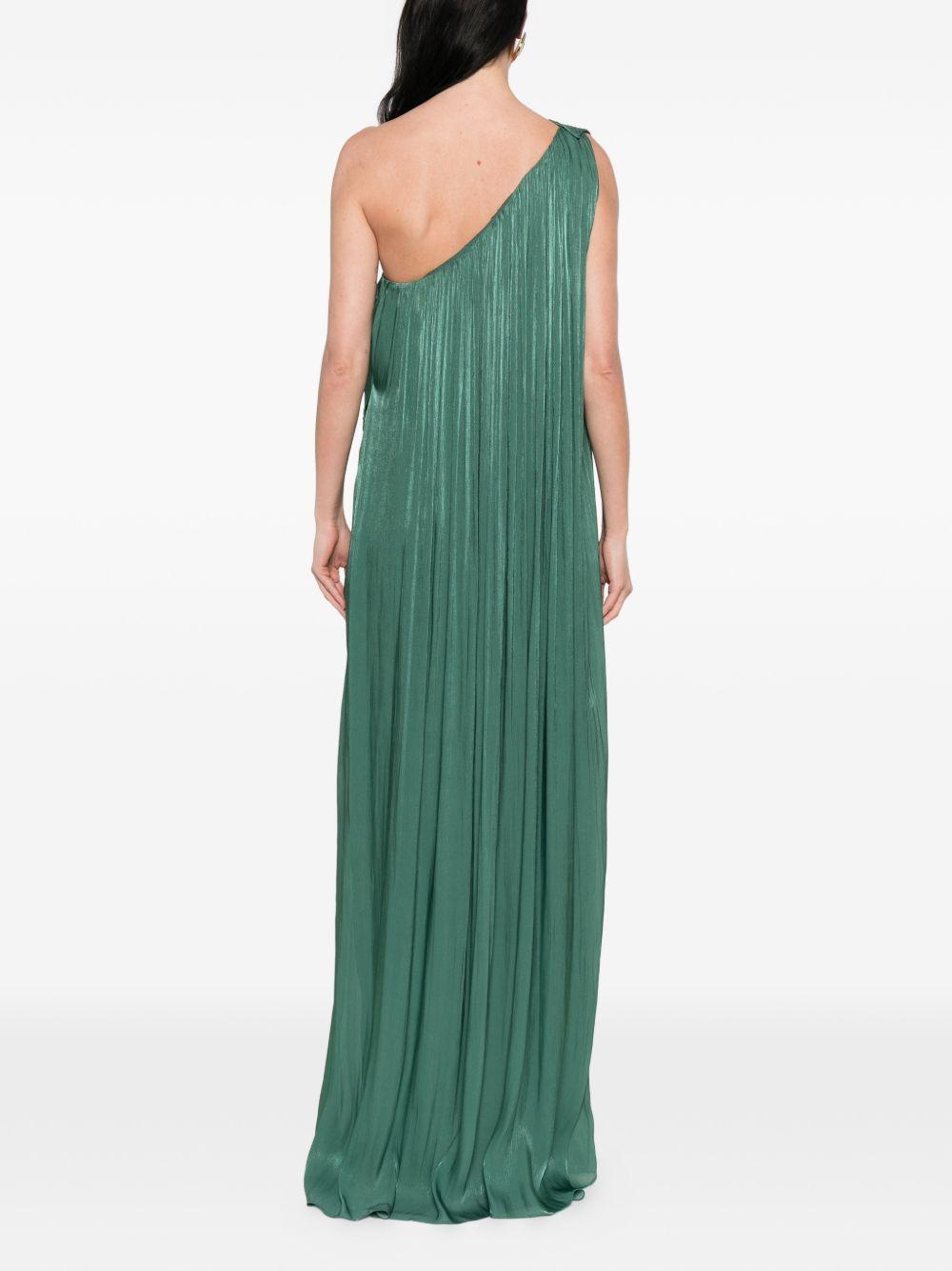 Amabel Lurex Georgette One Shoulder Gown PS2613 2472 EVERGREEN COSTARELLOS