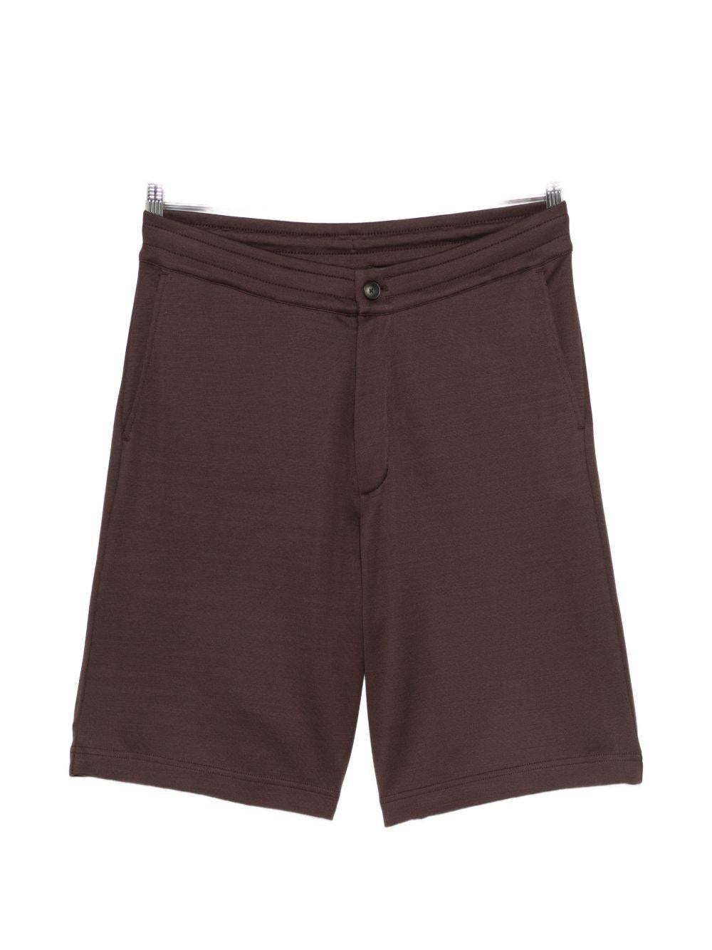 Shorts in Jersey Knit Effect PT000174U52059 8800 MARRONE SCURO HERNO