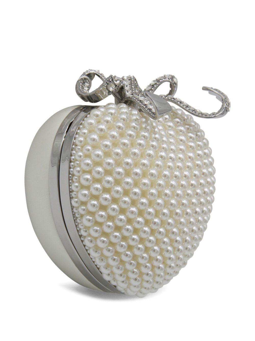 Pearl Heart Clutch Bag AW25307C CREAM SELF-PORTRAIT