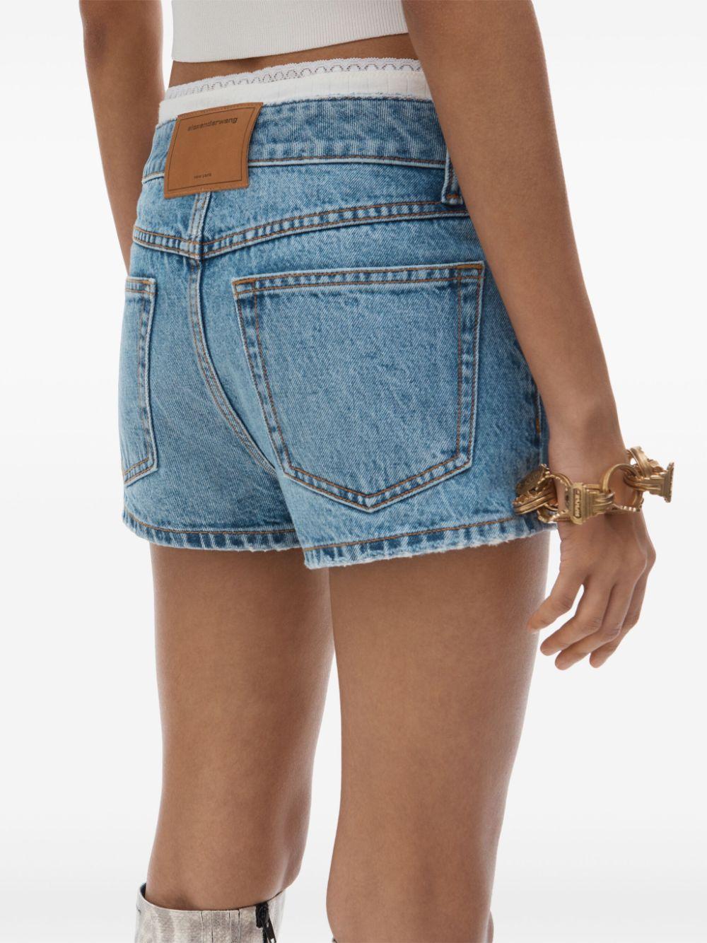 High-rise denim mini short 4DC1254521 486 VINTAGE LIHT INDIGO ALEXANDER WANG