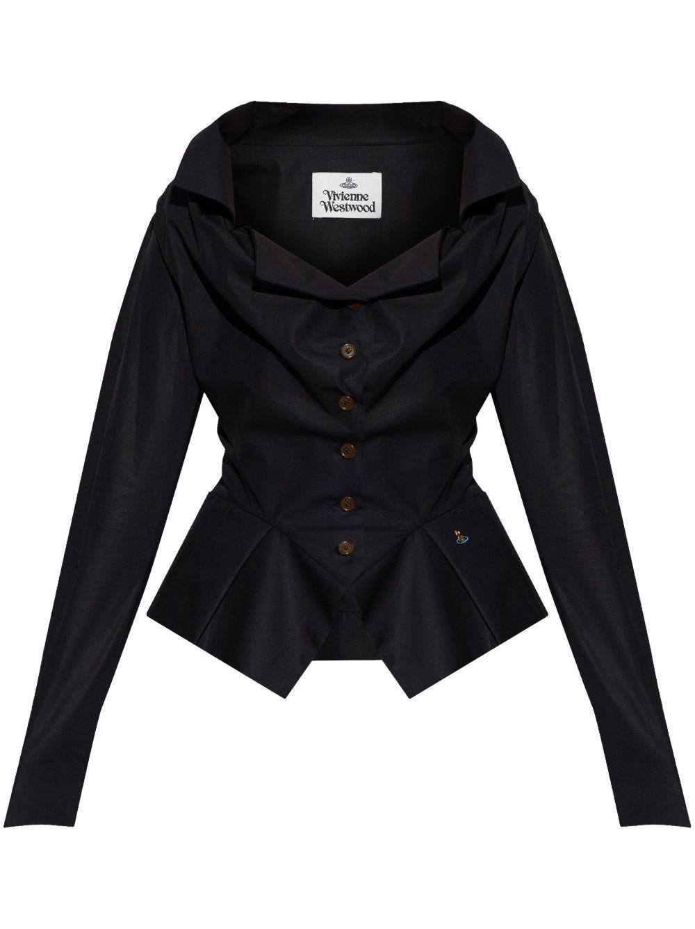 Monday Shirt 15010061W009Q N401 BLACK VIVIENNE WESTWOOD