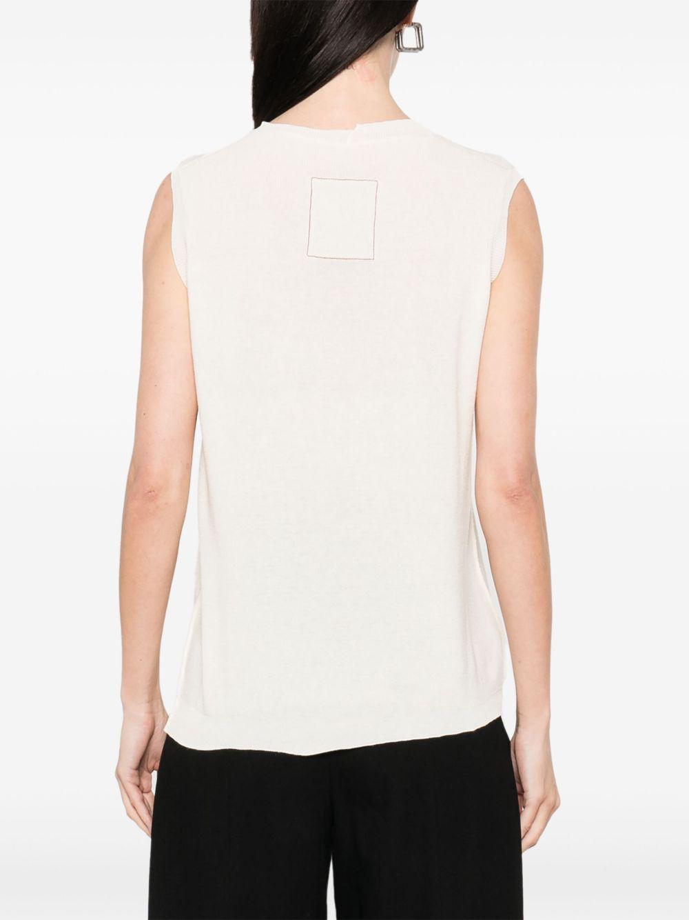Top smanicato UK7140 UW101 OFF WHITE UMA WANG