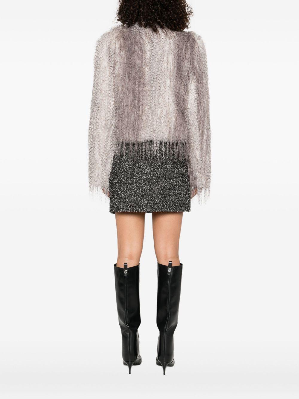 Giacca in ecopelliccia effetto lince 05FWJA13705361 90 GREY GIUSEPPE DI MORABITO