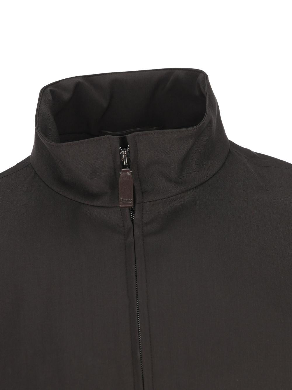 Bomber in 3 Layers Wool Storm GI000587U33410 8800 MARRONE SCURO HERNO