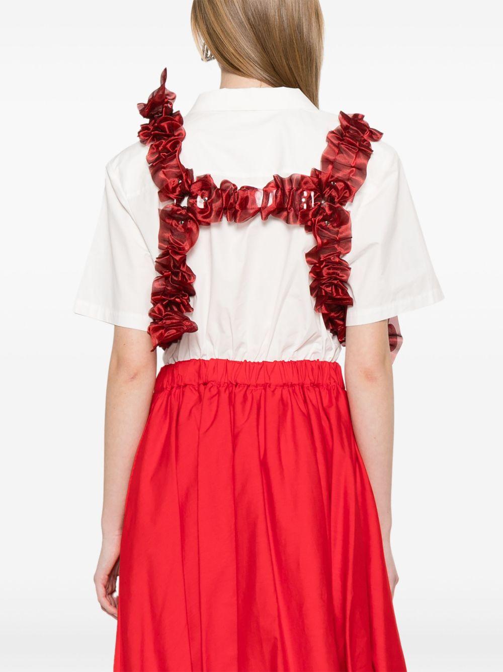 Flower-appliqué harness 3OV008 2 RED NOIR KEI NINOMIYA